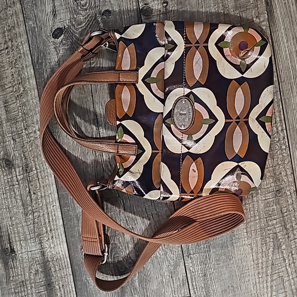 Fossil Floral Crossbody Bag